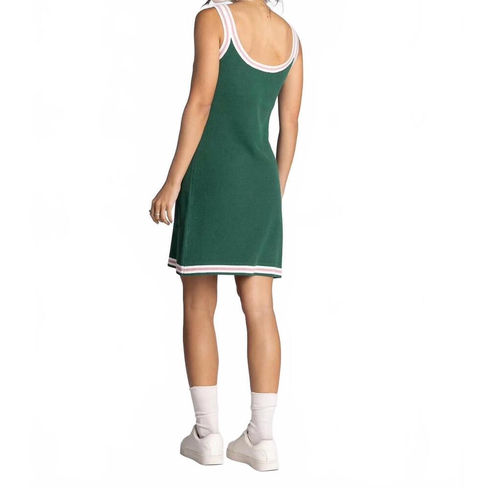 NEW THREAD & SUPPLY becca dress in green/ pink - Picture 3 of 6